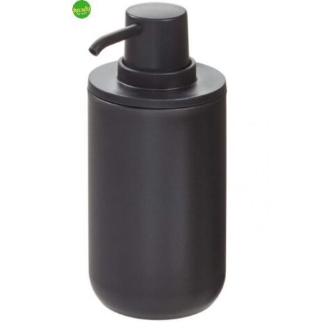 Portasapone Da Bagno Tondo Accessorio Da Parete In Acciaio Nero Opaco E Vetro Satinato Serie Chic Black
