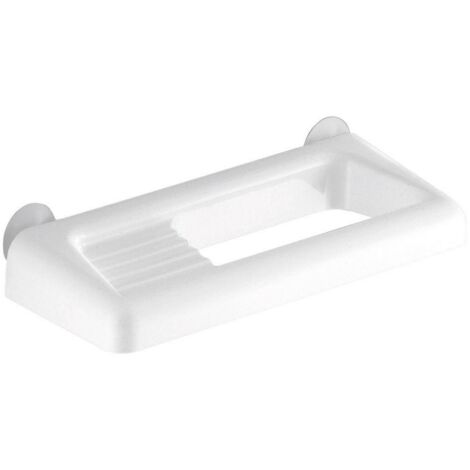 Portasapone da muro con Portasalviette 30 cm in resina bianco - 8012