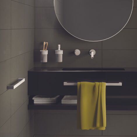 Portasapone da muro in ottone e Cromall PI11 Gedy serie PIRENEI Nero Opaco
