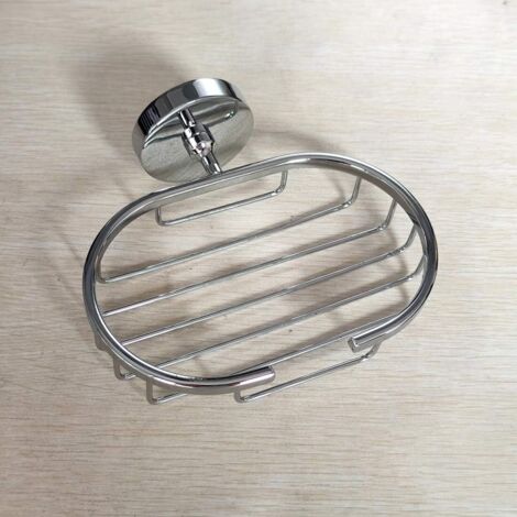 Portasapone da parete in acciaio inox cromato (adatto per bagni e docce).