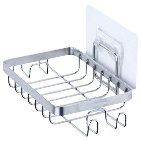 Portasapone da parete per bagno, mensola per WC, contenitore a parete, portasapone in acciaio inox senza foratura