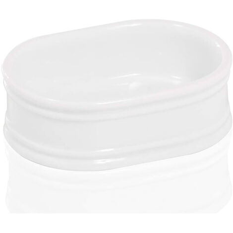 PORTASAPONE IMPERO 12X9XH4CM BIANCO PORCELLANA