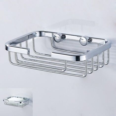Portasapone in acciaio inox da 2 pezzi, portasapone da doccia a parete, contenitore per sapone, cestino per sapone in filo metallico
