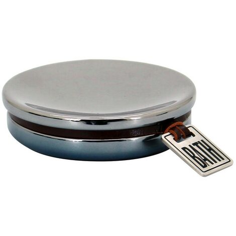 Portasapone in ceramica cromo/blu - serie Mirror
