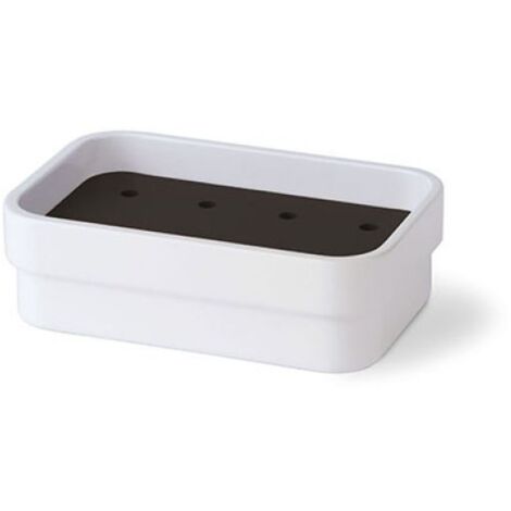 PORTASAPONE IN MELAMMINA SAETA Bianco Nero  mm 130x85x60