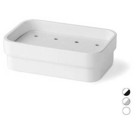 PORTASAPONE IN MELAMMINA SAETA Bianco Nero  mm 130x85x60 SAMO