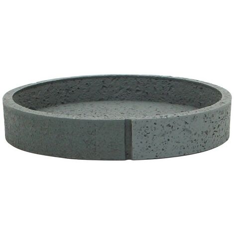 Portasapone in poliresina grigio - serie Pietra