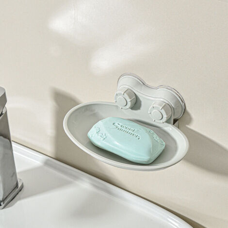Portasapone in PP con ventose - grigio - Trendy
