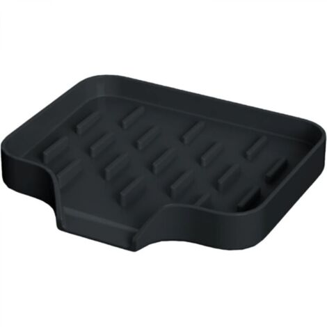 Portasapone in silicone antiscivolo, ideale per sapone e spugne. Questo portasapone ad asciugatura rapida è adatto anche per docce, vasche da bagno, lavastoviglie, bagni e piani di lavoro. Dimensioni: