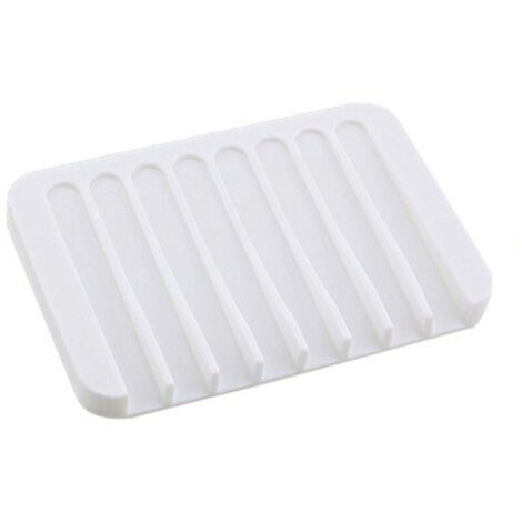 Portasapone in silicone, portasapone, portasapone da bagno, portasapone da cucina, portasapone da doccia, per bagno e cucina (bianco)