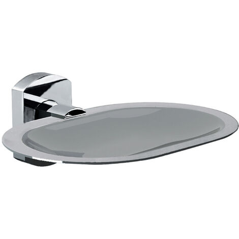 Portasapone inamovibile da muro in acciaio inox e Cromall EP12 Gedy serie EDERA PLUS Cromato