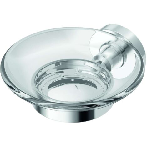 Portasapone IOM in vetro trasparente cromato IDEAL STANDARD