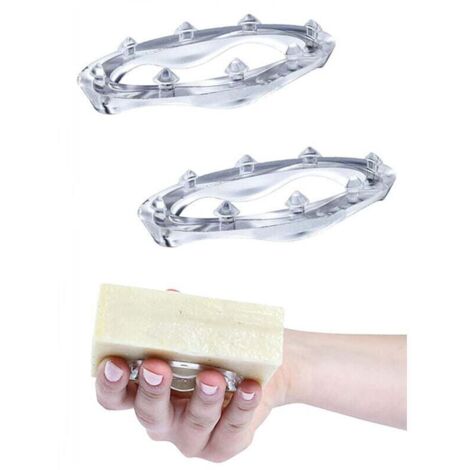 Portasapone KZQ con manico, confezione da 2, prodotto negli Stati Uniti, ideale per l'uso in bagni e cucine, con manico anti-caduta per vasca e doccia, per l'uso con shampoo e balsamo in panetto, tras