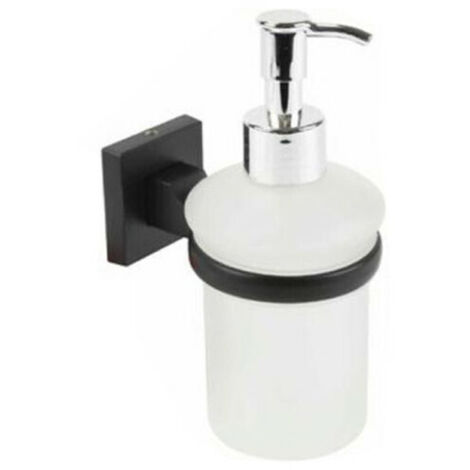 PORTASAPONE LIQUIDO SAPONE SUPPORTO ARREDO BAGNO CASA NERO CUCINA 02105