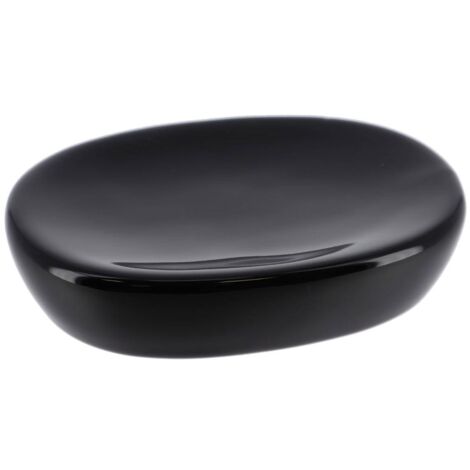 Portasapone ovale in dolomite - nero - Tendance