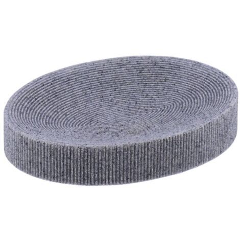 Portasapone ovale in poliresina - grigio - Tendance
