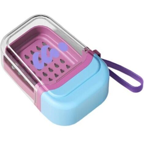 Portasapone portatile, mini portasapone, scolapiatti sigillato con coperchio, portasapone trasparente, leggero, di lusso