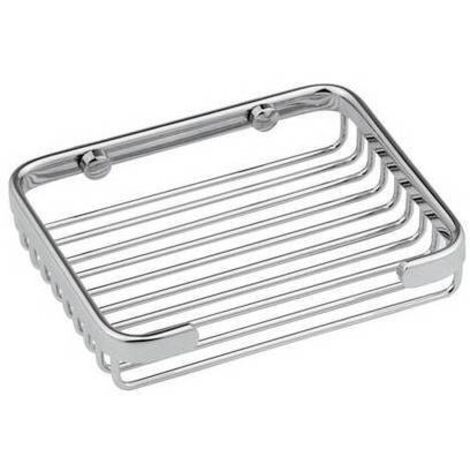 PORTASAPONE RETTANGOLARE IN OTTONE CROMATO LUNGHEZZA CM 20 LxHxP -205x30x115 mm
