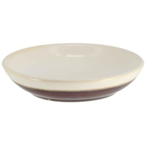 Portasapone rotondo tricolore - marrone beige - Tendance