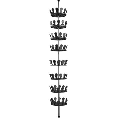 Portascarpe telescopico 26,5 x 100-300 cm, fino a 48 paia di scarpe - scarpiera, porta scarpe, portascarpe