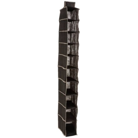 Portascarpe x10 da appendere nero  - 5five