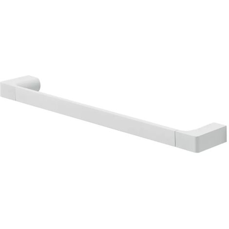 Portasciugamani 45 cm bianco opaco Gedy serie Pirenei in ottone con fissaggio a muro