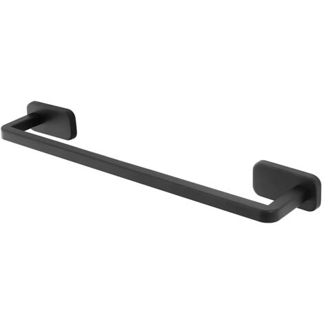 Portasciugamani a muro 45 cm in acciaio inox nero con doppio fissaggio