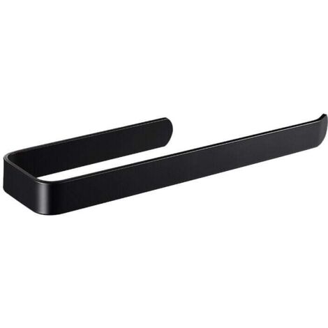 Portasciugamani Adesivo da Bagno, Portasciugamani Moderno Semplice Senza Foratura, Portasciugamani da Parete, 29 cm, Acciaio Inossidabile 304, Nero Opaco, Adatto a Cucina, Bagno, Cassetto, Guardaroba