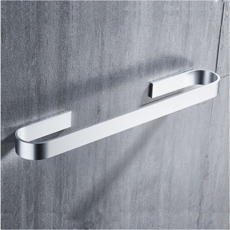 Portasciugamani adesivo da parete in acciaio inox da 30 cm per bagno, argento