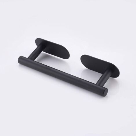 Portasciugamani autoadesivo piccolo A7100S23-P in acciaio inox SUS 304, 23 cm, A7100S23-BK-20190522, nero opaco, 9 pollici
