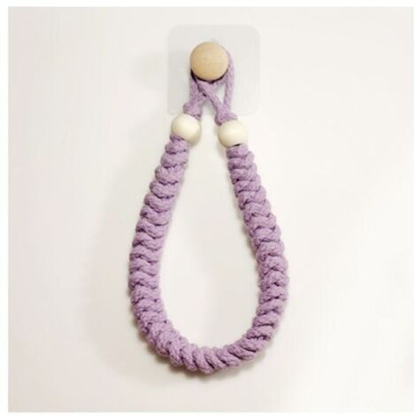 Portasciugamani da 1 pezzo (viola) Porta carta igienica da bagno in corda Porta rotolo di carta igienica Porta asciugamani in legno retrò in corda di iuta per bagno e cucina
