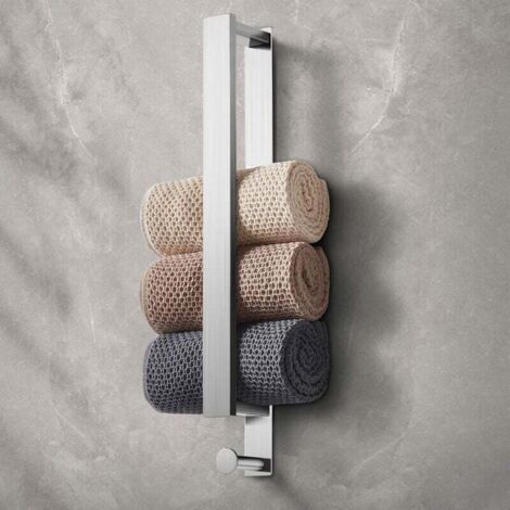 Portasciugamani da bagno, portasciugamani autoadesivo da parete, barra portasciugamani in acciaio inox 304, per bagno e cucina 40 cm (argento)