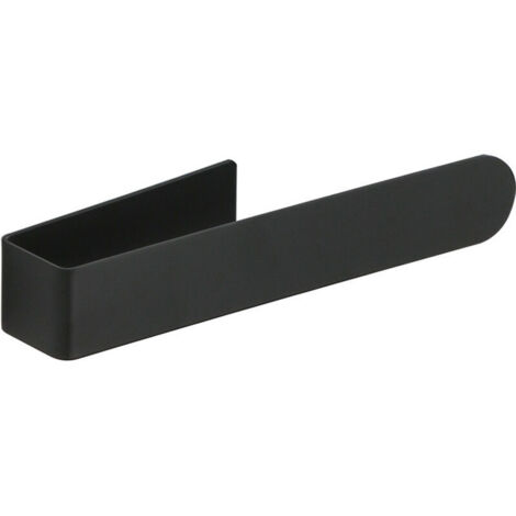 Portasciugamani da parete in acciaio inox, gancio per asciugamani da bagno, supporto per asciugamani da bagno senza foratura, portasciugamani da parete in acciaio inox, adesivo 3M, 37 cm, nero