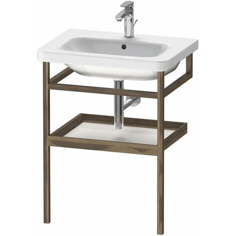 Portasciugamani DURASTYLE 440x590mm con ripiano bianco lucido / noce massello