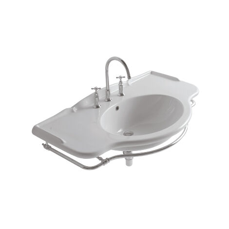 Portasciugamani frontale in ottone cromato per lavabo (per PA022)