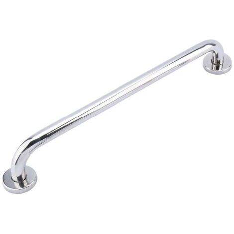 Portasciugamani in acciaio inox 304, 50 cm, da parete, antiscivolo, per bagno, doccia, vasca da bagno (argento)