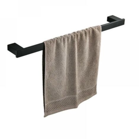 Portasciugamani nero da 40 cm per bagno, portasciugamani da parete in acciaio inossidabile SUS 304, barra portasciugamani singola