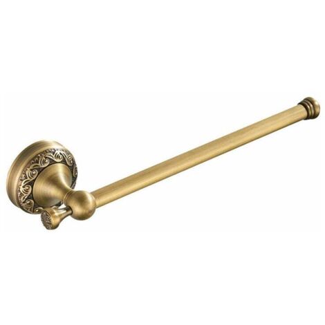 Portasciugamani Nuovo portasciugamani retrò in rame goffrato per bagno e WC (F8331 Barra singola corta antica)