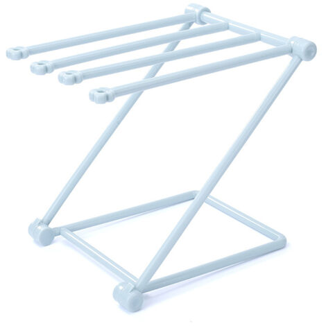 Portasciugamani, portasciugamani, portasciugamani pieghevole, portaoggetti verticale per strofinacci, portaoggetti pieghevole per strofinacci (blu)