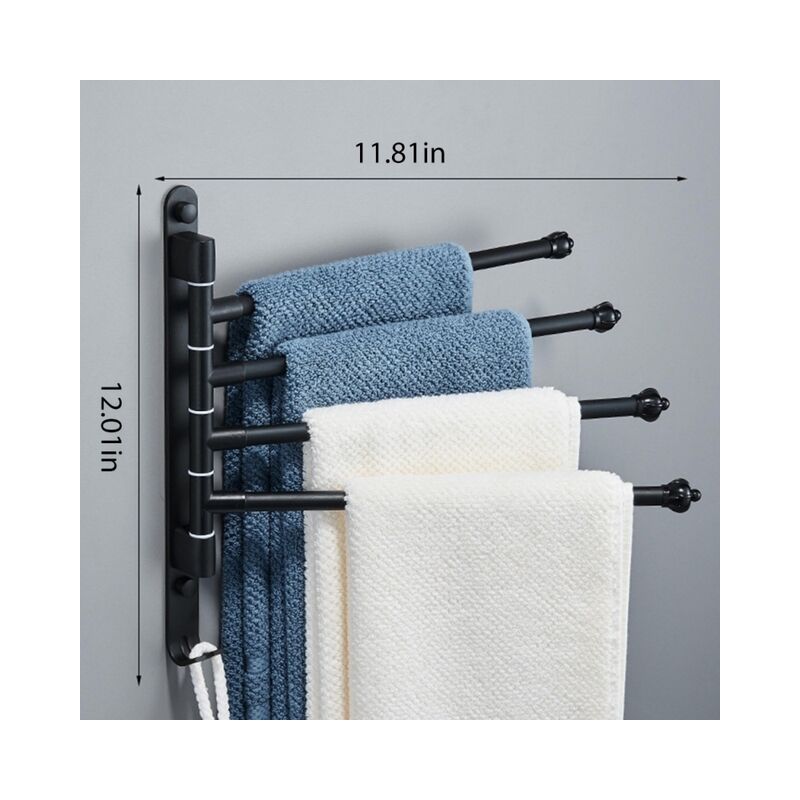 Portasciugamani rotante per bagno appendiabiti per...