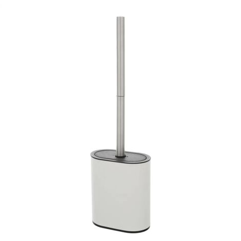 Portascopino bianco a parete o in appoggio con spatola in silicone