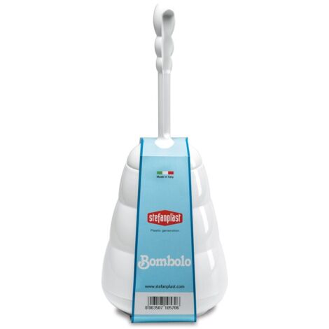 PORTASCOPINO BOMBOLO IN POLIETILENE CM. 17X41H COLORE BIANCO