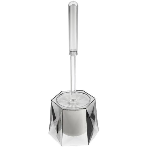 Portascopino grigio in plastica trasparente da appoggio Diamante