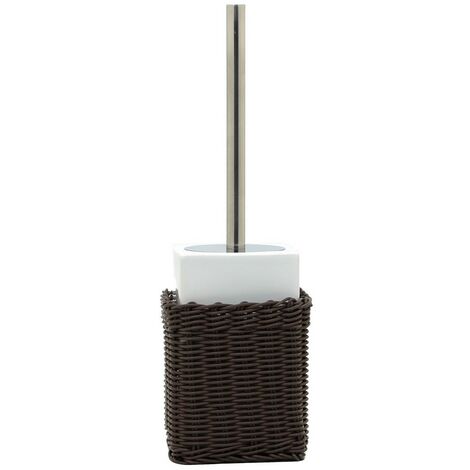 Portascopino in ceramica bianco - serie Fibra
