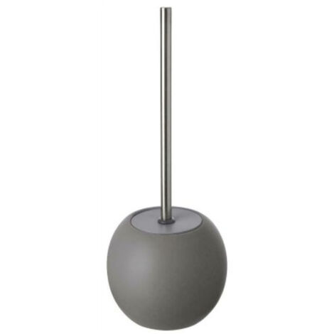 Portascopino in ceramica e acciaio grigio linea Oslo Feridras