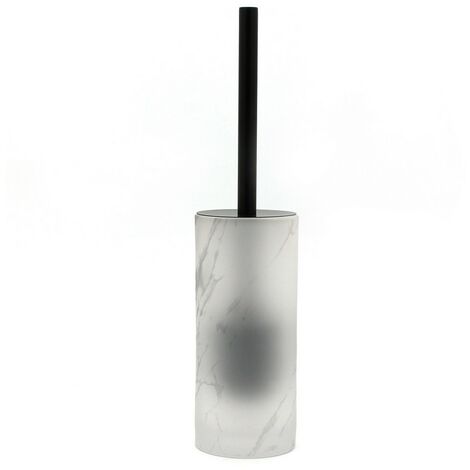 Portascopino in vetro satinato - serie Marble