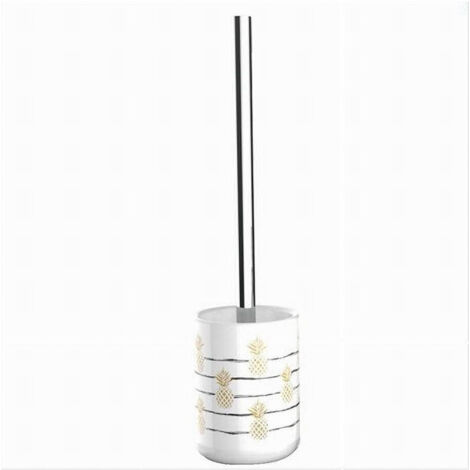 Portascopino Porta Scopino Bagno Wc Toilette Ananas Con Scopino Completo 69755