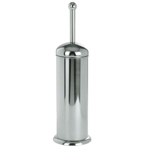 Portascopino Spazzolone WC in Acciaio Cromato Lucido 12 x 40 cm