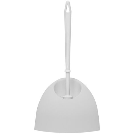 Portascopino wc angolare in Plastica bianco da appoggio