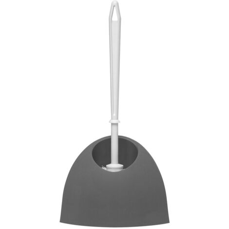Portascopino wc angolare in Plastica grigio da appoggio
